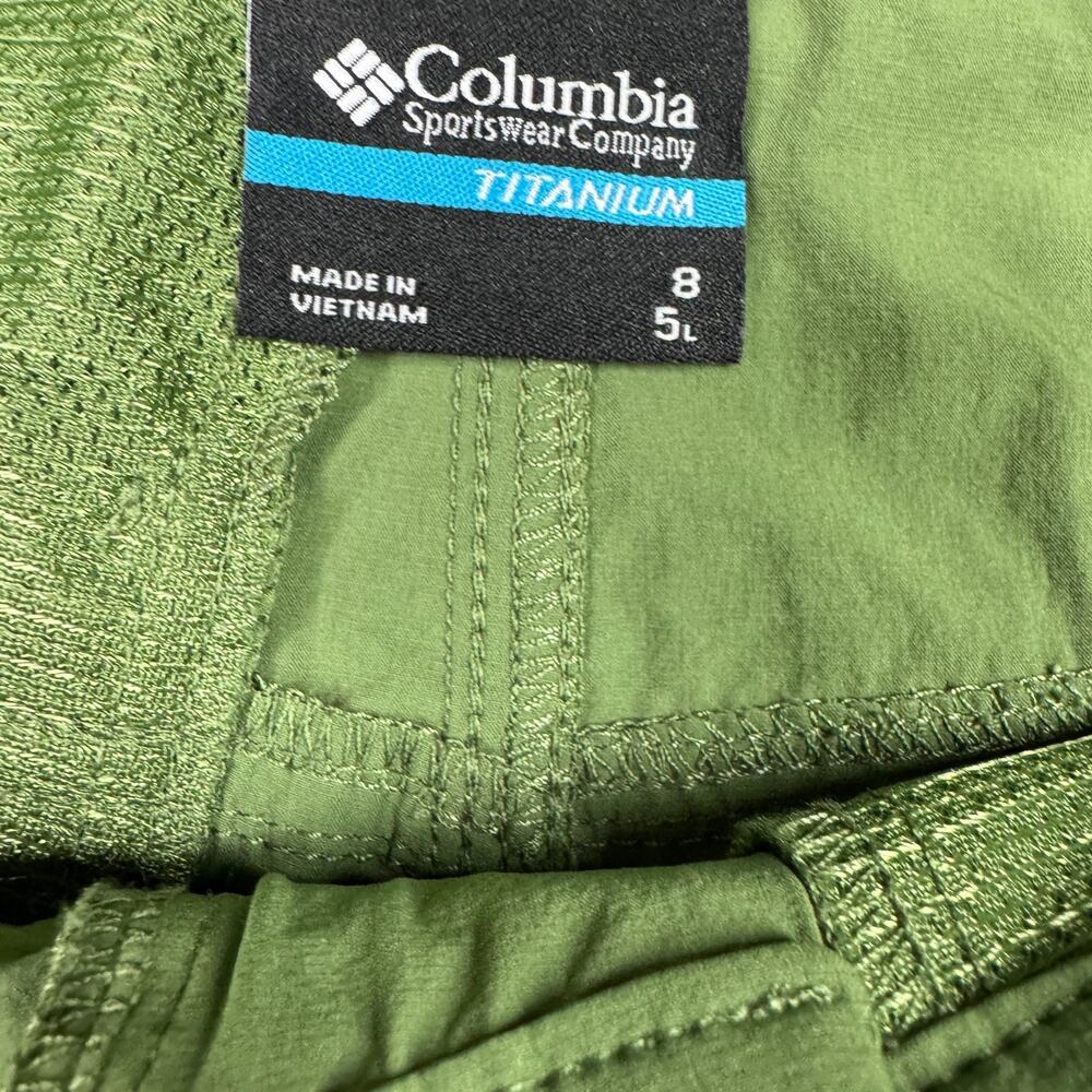 Columbia Titanium Summit Valley Shorts Womens 8 Green Nylon Stretch Hiking - Picture 4 of 7